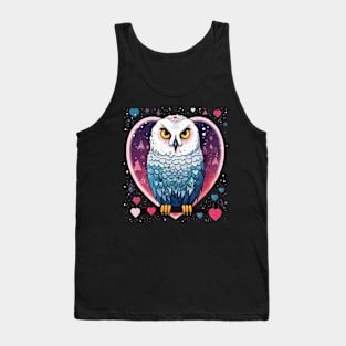 Snowy Owl Valentine Day Tank Top